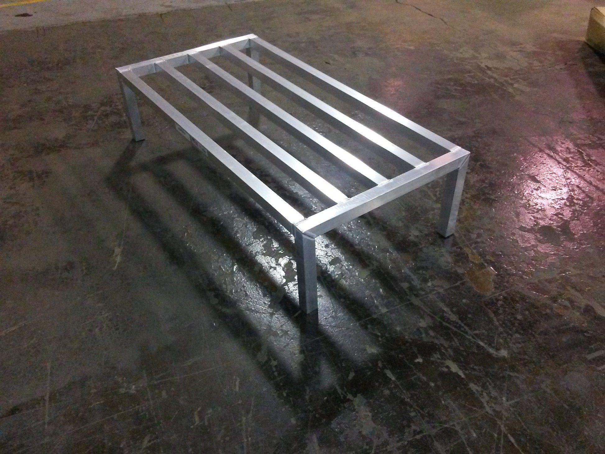 48" X 24" X 12" ALUMINUM DUNNAGE RACK WITH 2000 LB. LOAD CAPACITY, SILVER
