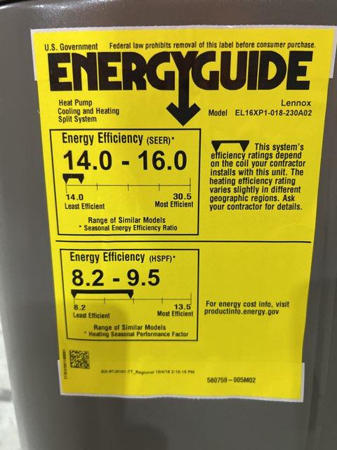 1.5 Ton Single-Stage Split-System Heat Pump 208-230/60/1 R410A 16 SEER