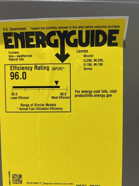 110,000 BTU Low NOx Two-Stage Downflow ECM Variable Speed Gas Furnace 96% AFUE 120/60/1 CFM: 2285