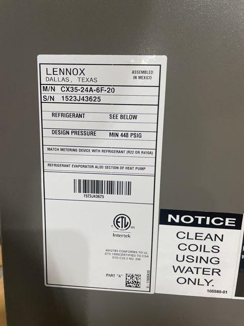 2 Ton AC/HP Upflow Cased A Coil, R410A CFM 1200