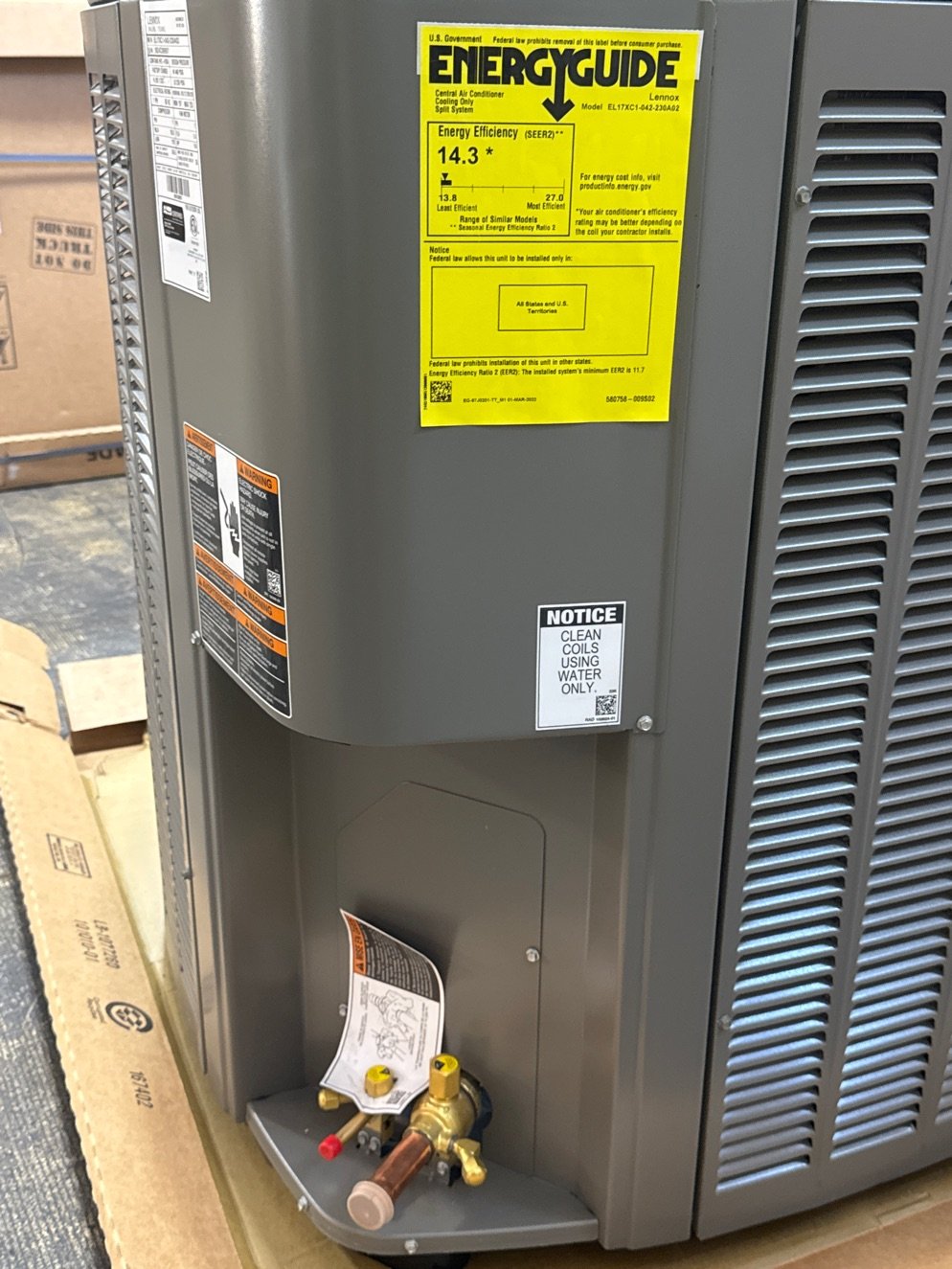 3.5 Ton Single-Stage Split-System Air Conditioner 208-230/60/1 R410A 17 SEER