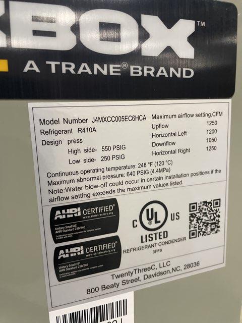 75,000 BTU 1-Stg Up/Horz Gas Furnace 80% 115/60/1 with 2.5-3 Ton Multiposition Cased A Coil, R410A