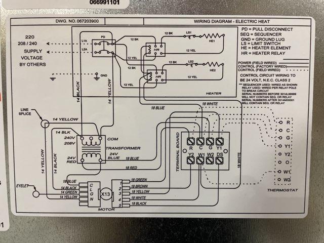 2 Ton AC/HP ECM Wall Mounted Air Handler With 7.5 KW Heat, 208-240/60/1 R-410A CFM 970