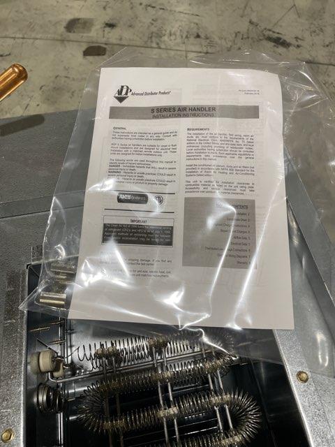 2 Ton AC/HP ECM Wall Mounted Air Handler With 7.5 KW Heat, 208-240/60/1 R-410A CFM 970