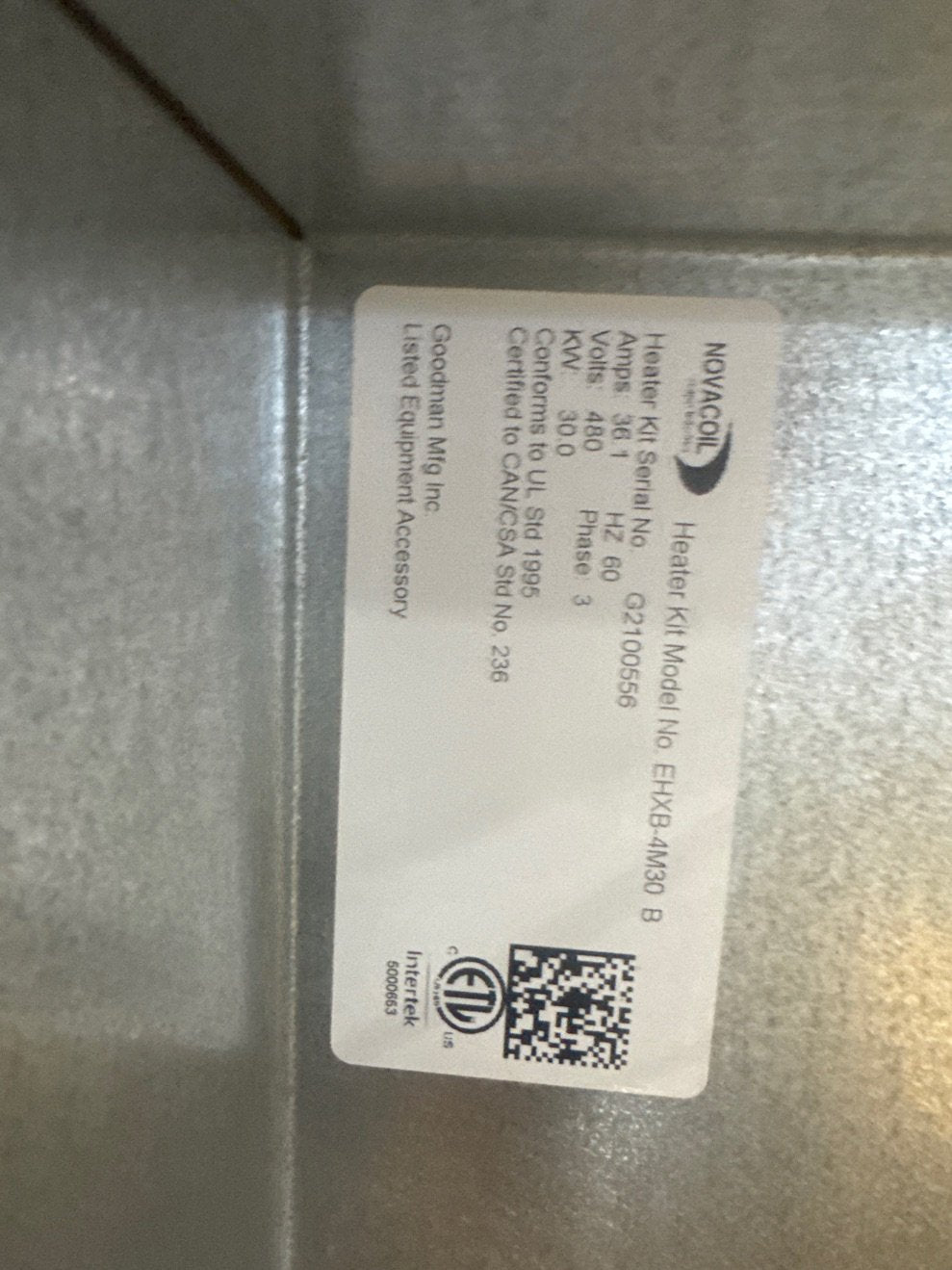 30 KW 460V 3PH HEAT KIT