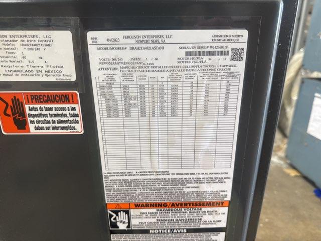 4 Ton SS Comm Comp AC with 4 Ton Multi Air Handler with 7 Pin Connector with Programmable Thermostat