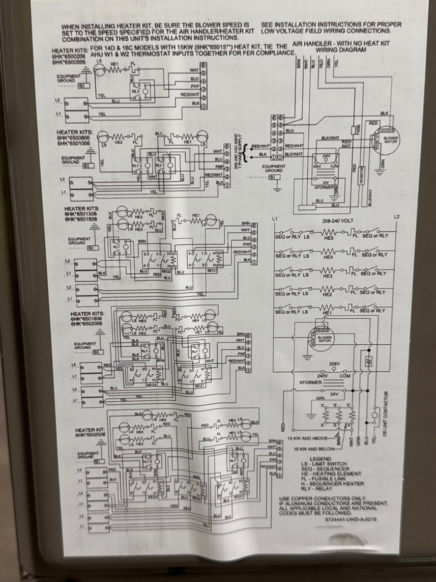 4 Ton AC/HP ECM Multiposition Air Handler 208-230/60/1 R-410A CFM 1600
