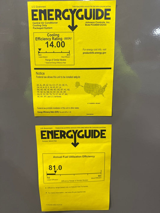4 Ton Low NOx 1-Stg Convertible Natural Gas/Electric Packaged Unit, 14 SEER, 208-230/60/1, R410A