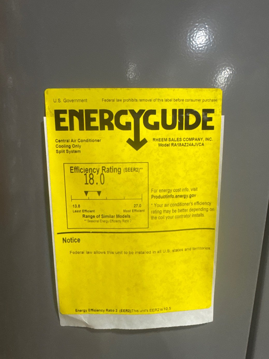 2 Ton Inverter Split-System Communicating Air Conditioner 208-230/60/1 R410A 18 SEER2