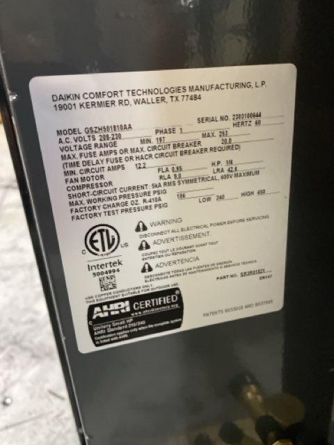 1.5 Ton Single-Stage Split-System Heat Pump 208-230/60/1 R410A 15.2 SEER2