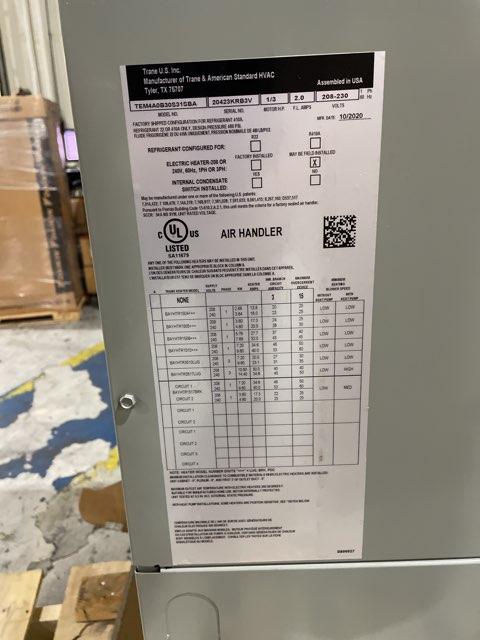 2.5 Ton AC/HP PSC Multiposition Air Handler 208-230/60/1 R-410A CFM 1461