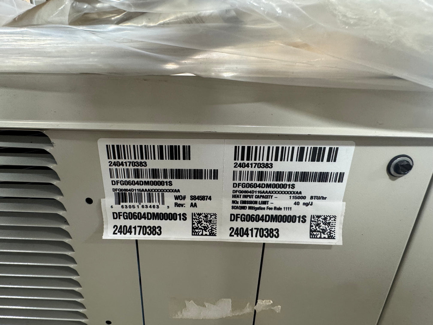 5 Ton Single-Stage Convertible Natural Gas/Electric Packaged Unit, 14 SEER, 460/60/3, R410A