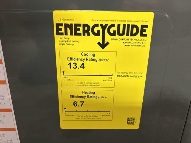 2 Ton Single-Stage Horizontal Packaged Heat Pump Unit, 13.4 SEER2, 208-230/60/1, R410A