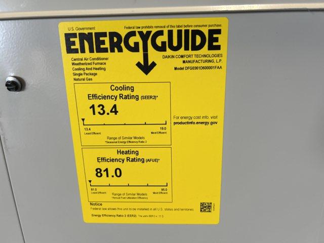 3 Ton Ultra Low NOx 1-Stg Convertible Natural G/E Packaged Unit, 13.4 SEER2, 208-230/60/1, R410A