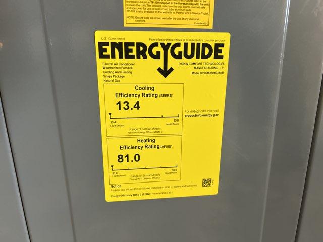 3 Ton Low NOx 1-Stg Convertible Natural Gas/Electric Packaged Unit, 13.4 SEER2, 208-230/60/1, R410A