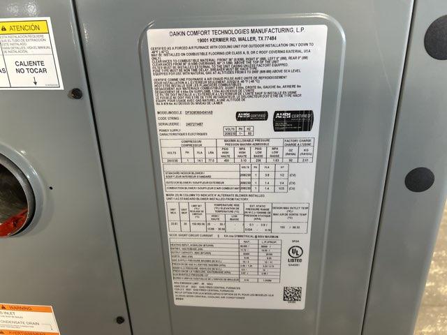 3 Ton Low NOx 1-Stg Convertible Natural Gas/Electric Packaged Unit, 13.4 SEER2, 208-230/60/1, R410A