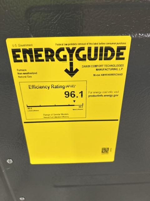 80,000 BTU Single-Stage Upflow/Horizontal ECM Multi Speed Gas Furnace 96% AFUE 115/60/1 CFM: 2000