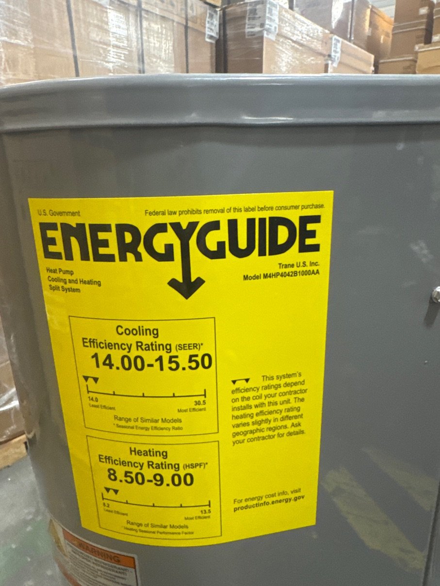 3.5 Ton SS Heat Pump 208-230/60/1 R410A 14 SEER and 4 Ton ECM Multiposition Air Handler 208-240/60/1