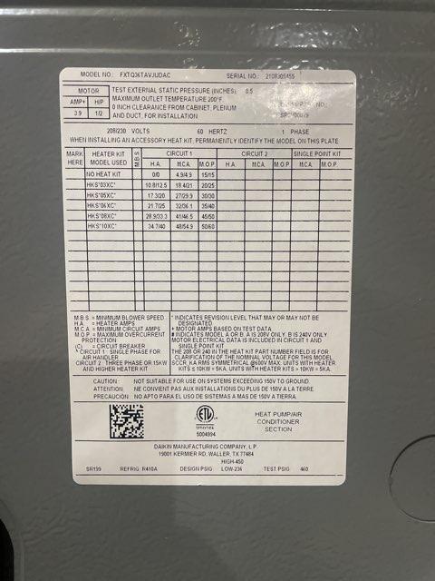 3 Ton AC/HP ECM Upflow/Horizontal Communicating Air Handler 208-230/60/1 R-410A CFM 1050