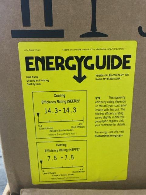 2.5 Ton Two-Stage Split-System Heat Pump 208-230/60/1 R410A 14.3 SEER2