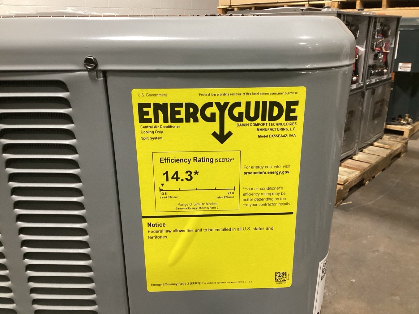 3.5 Ton Single-Stage Split-System Air Conditioner 208-230/60/1 R410A 14.3 SEER2