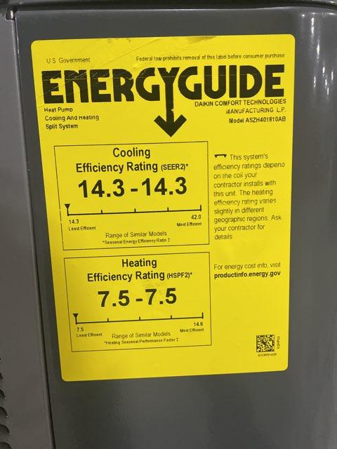 1.5 Ton Single-Stage Split-System Heat Pump 208-230/60/1 R410A 14.3 SEER2