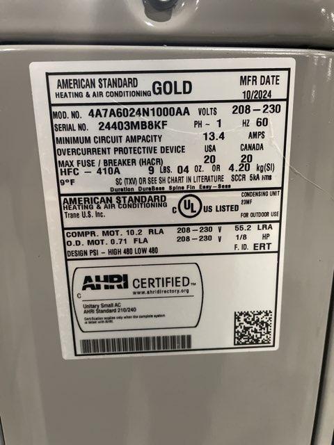 2 Ton Two-Stage Split-System Air Conditioner 208-230/60/1 R410A 14.3 SEER