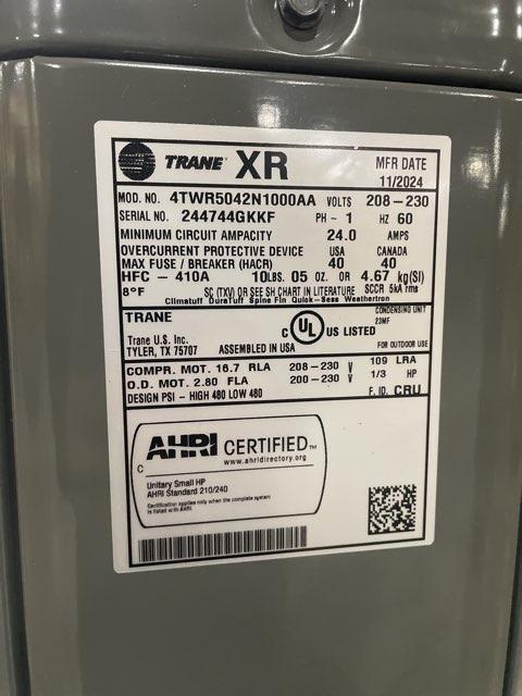 3.5 Ton Single-Stage Split-System Heat Pump 208-230/60/1 R410A 15 SEER