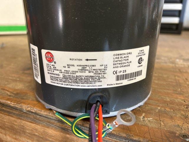 1/4 HP Condenser Fan Motor 575/60/1 825 Rpm 1 Speed