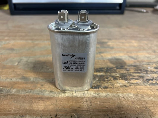 7.5 MFD X 440 V Oval Run Capacitor