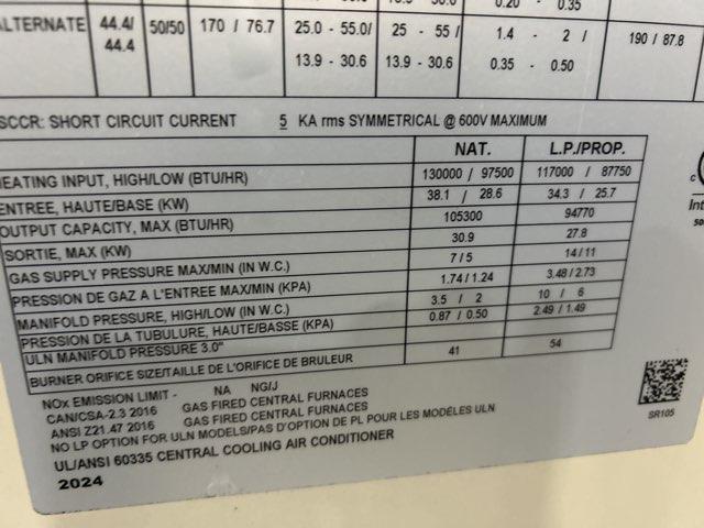 7.5 Ton Two-Stage Convertible Natural Gas/Electric Packaged Unit, 11.2 EER, 208-230/60/3, R410A