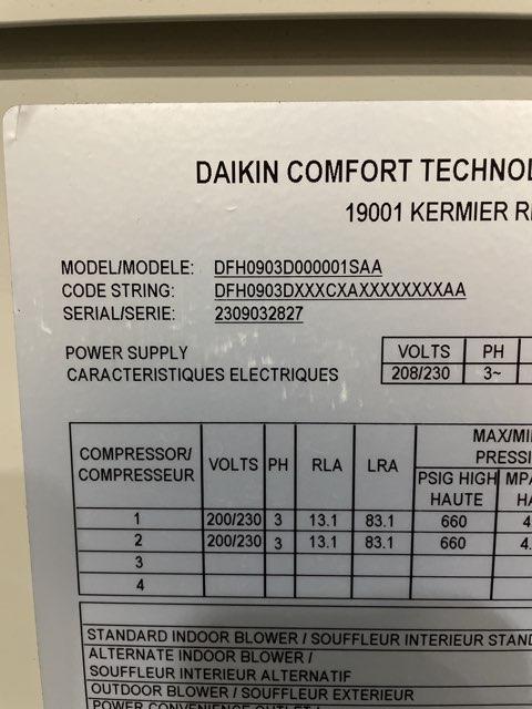 7.5 Ton Two-Stage Convertible Packaged Heat Pump Unit, 11 EER, 208-230/60/3, R410A
