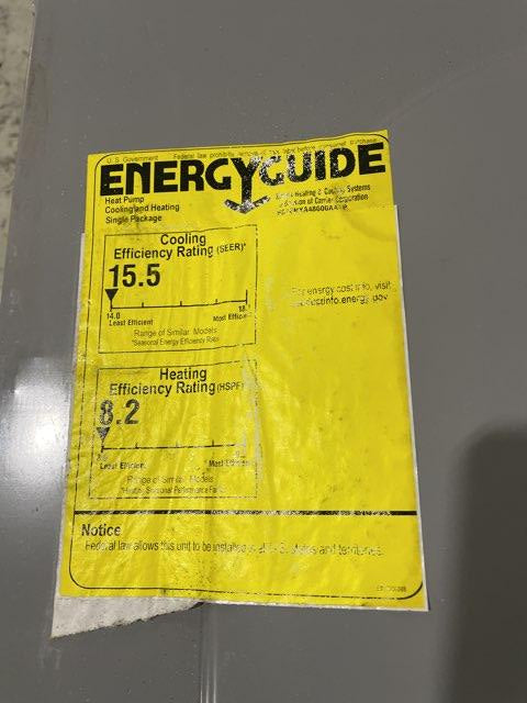 4 Ton Two-Stage Convertible Packaged Heat Pump Unit, 15.5 SEER, 208-230/60/1, R410A