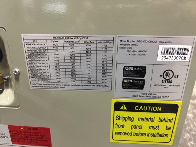 3 Ton AC/HP Multiposition Cased A Coil, R410A CFM 1148