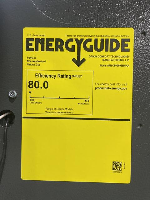 80,000 BTU Two-Stage Upflow/Horizontal ECM Multi Speed Gas Furnace 80% AFUE 115/60/1 CFM: 1200