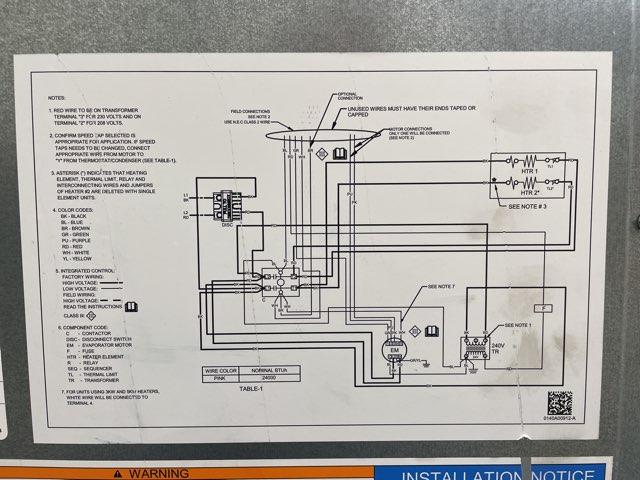 2 Ton AC/HP ECM Wall Mounted Air Handler With 5 KW Heat, 208-230/60/1 R22/R-410A CFM 846