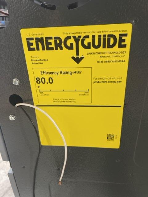 60,000 BTU Two-Stage Upflow/Horizontal ECM Multi Speed Gas Furnace 80% AFUE 115/60/1 CFM: 1200