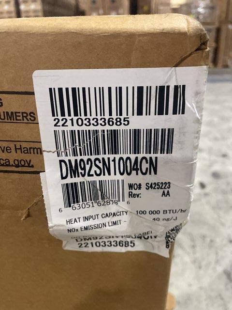 100,000 BTU Low NOx 1-Stg Upflow/Horizontal ECM Multi Speed Gas Furnace 92% 115/60/1 CFM: 1600