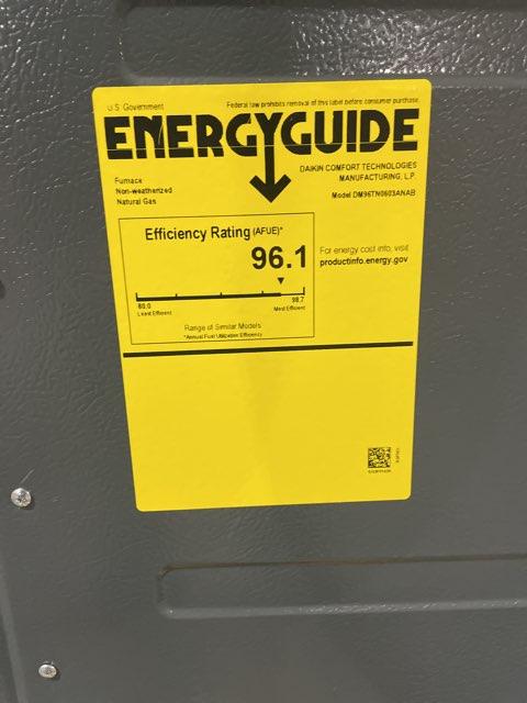 60,000 BTU Low NOx Two-Stage Upflow/Horizontal ECM Multi Speed Gas Furnace 96% 115/60/1 CFM: 1200