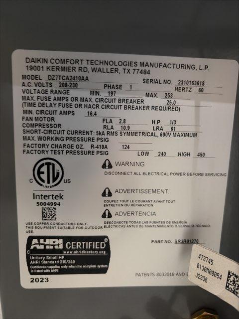 2 Ton Two-Stage Split-System Communicating Compatible Heat Pump 208-230/60/1 R410A 17.2 SEER2
