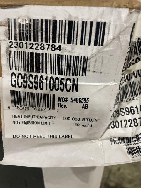 100,000 BTU Low NOx 1-Stg Downflow/Horizontal ECM Multi Speed Gas Furnace 96% 115/60/1 CFM: 2000
