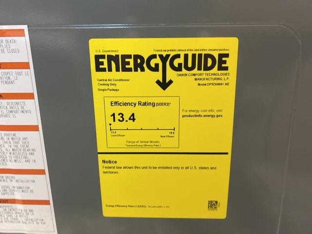 5 Ton Two-Stage Horizontal Packaged Air Conditioning Unit, 13.4 SEER2, 208-230/60/1, R410A