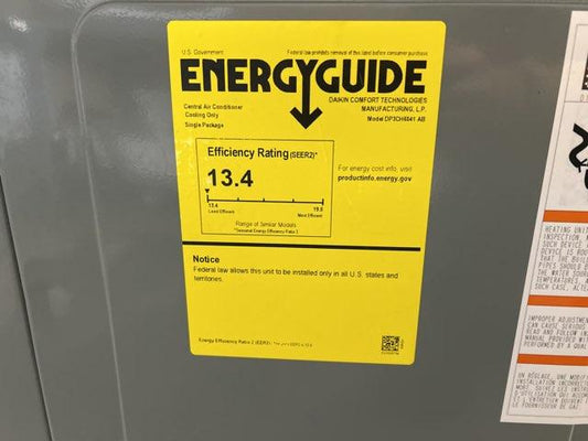 5 Ton Two-Stage Horizontal Packaged Air Conditioning Unit, 13.4 SEER2, 208-230/60/1, R410A