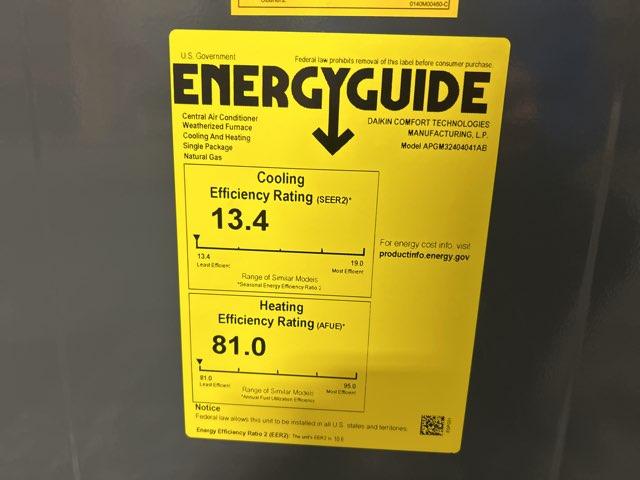 2 Ton Single-Stage Convertible Natural Gas/Electric Packaged Unit, 13.4 SEER2, 208-230/60/1, R410A