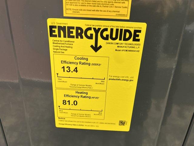 4 Ton Single-Stage Convertible Natural Gas/Electric Packaged Unit, 13.4 SEER2, 208-230/60/1, R410A