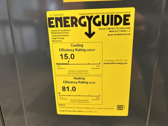 4 Ton Two-Stage Convertible Natural Gas/Electric Packaged Unit, 15 SEER2, 208-230/60/1, R410A
