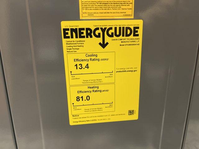 2.5 Ton Single-Stage Convertible Natural Gas/Electric Packaged Unit, 13.4 SEER2, 208-230/60/1, R410A