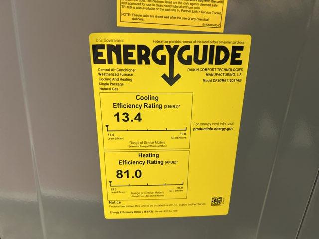 5 Ton Two-Stage Convertible Natural Gas/Electric Packaged Unit, 13.4 SEER2, 208-230/60/1, R410A