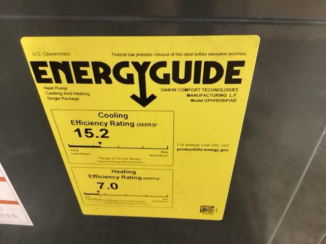 3 Ton Single-Stage Horizontal Packaged Heat Pump Unit, 15.2 SEER2, 208-230/60/1, R410A