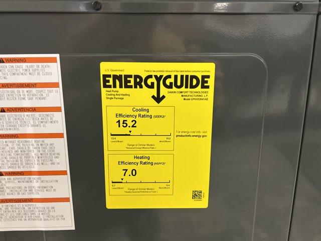 3 Ton Single-Stage Horizontal Packaged Heat Pump Unit, 15.2 SEER2, 208-230/60/1, R410A